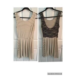 Sea Gypsies Dress Medium Mini Y2K Low Lace Scoop Back Goth Grunge Whimsigoth